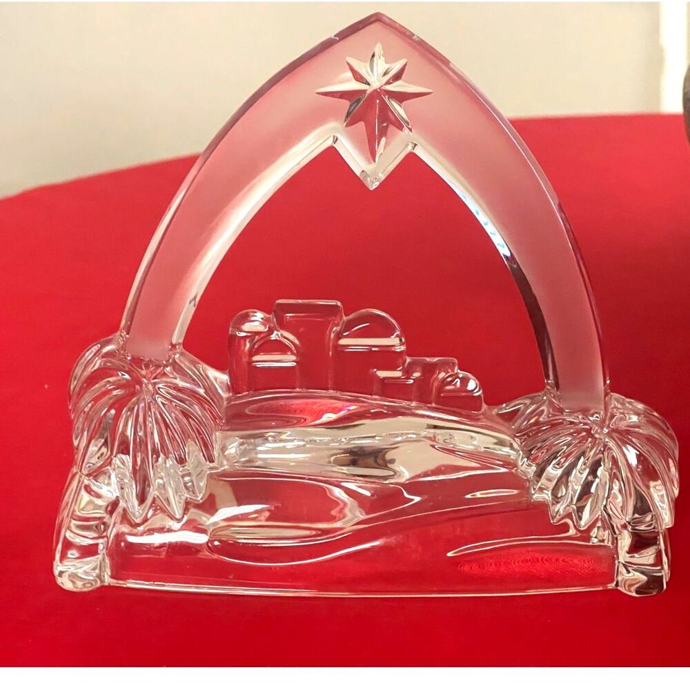 Waterford Crystal Nativity Collection little Town Of Bethlehem Manger by Marquis